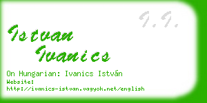 istvan ivanics business card